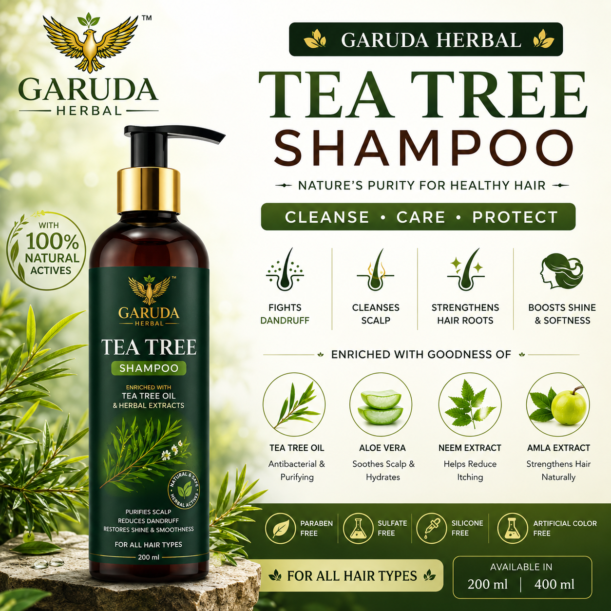 Garuda Herbal Tea Tree Shampoo